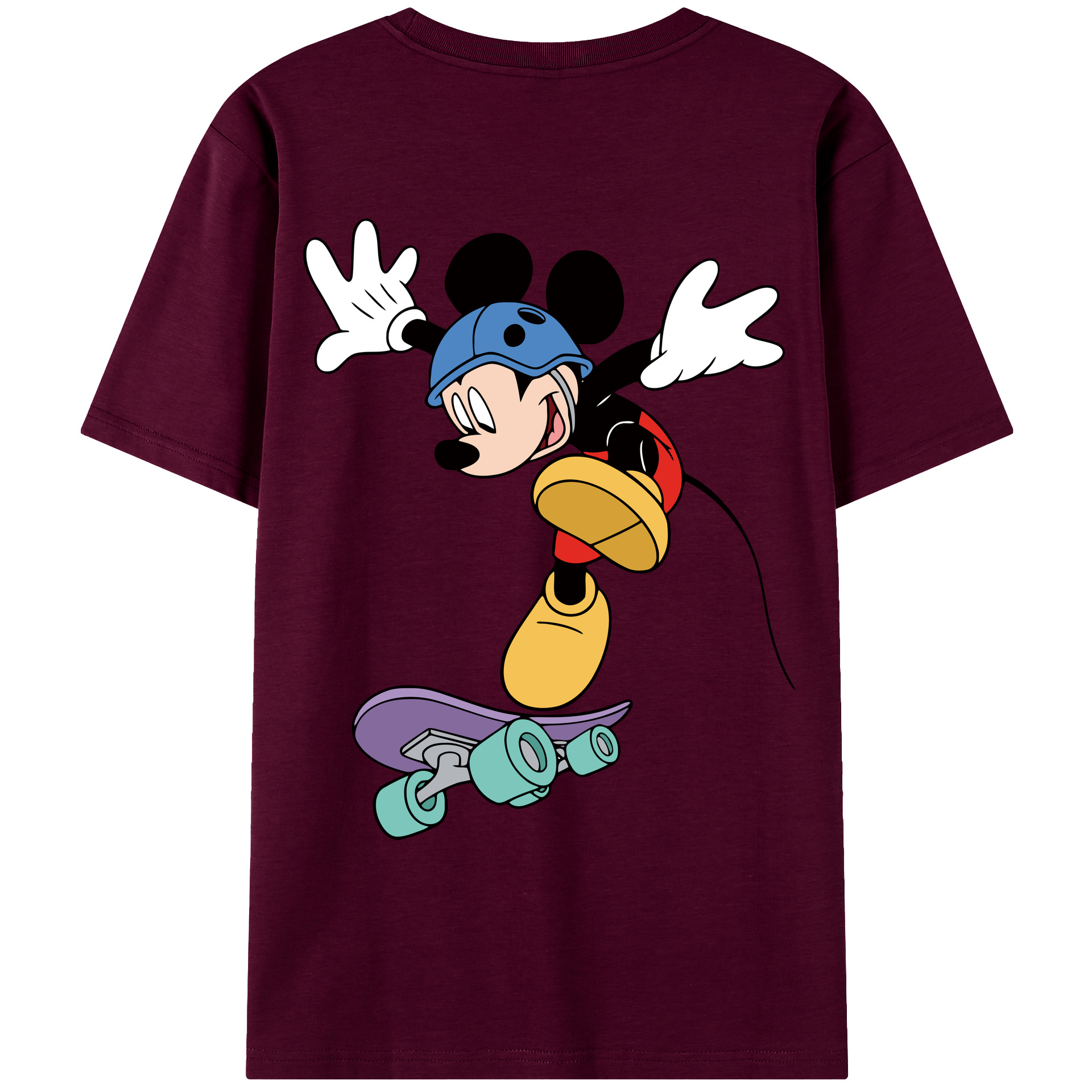 （画像用） ミッキーマウス Mickey Mouse レディース半袖Tシャツ(バックプリント)